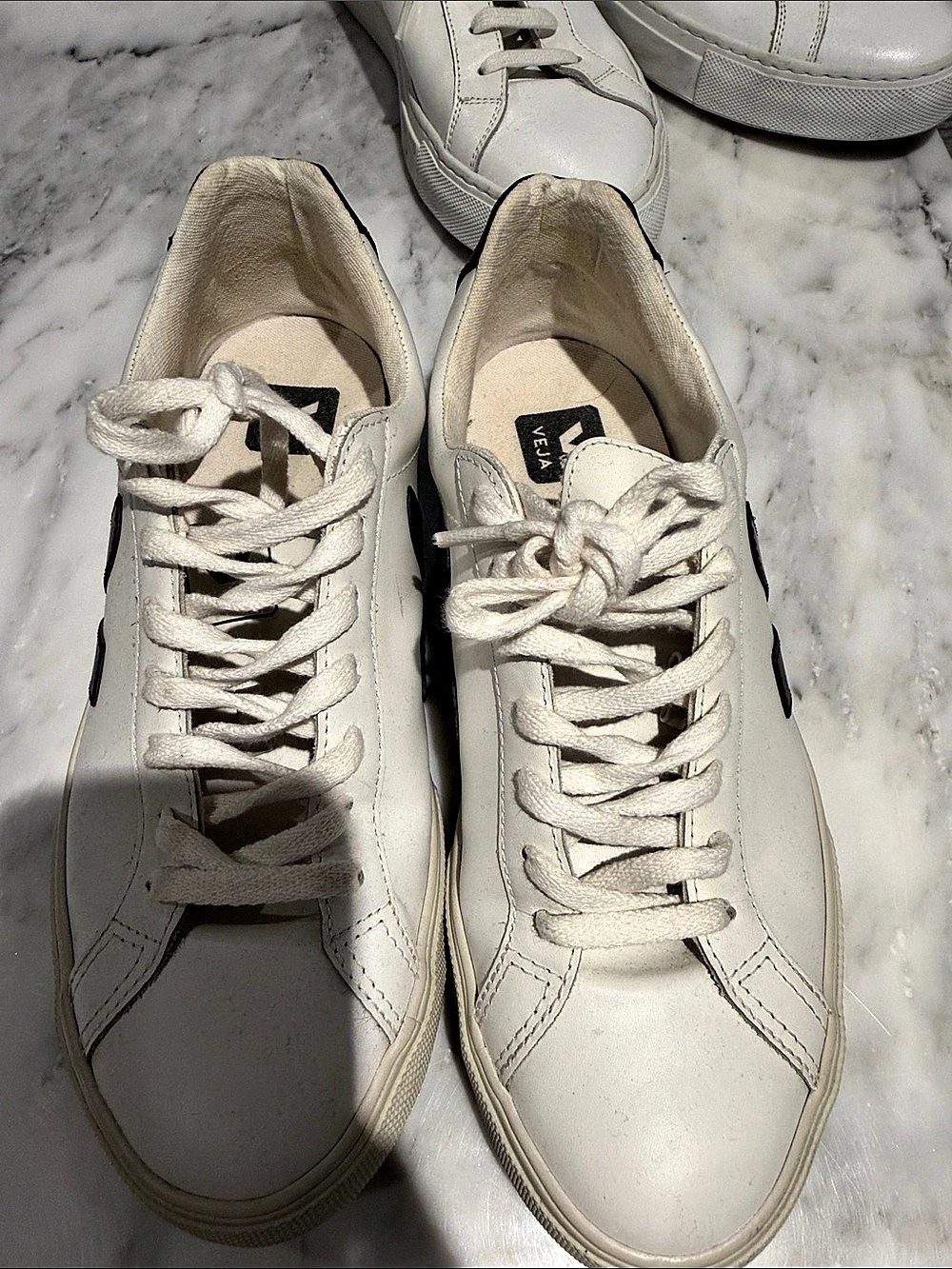Veja Esplar Leather White Black White & Black Sneakers